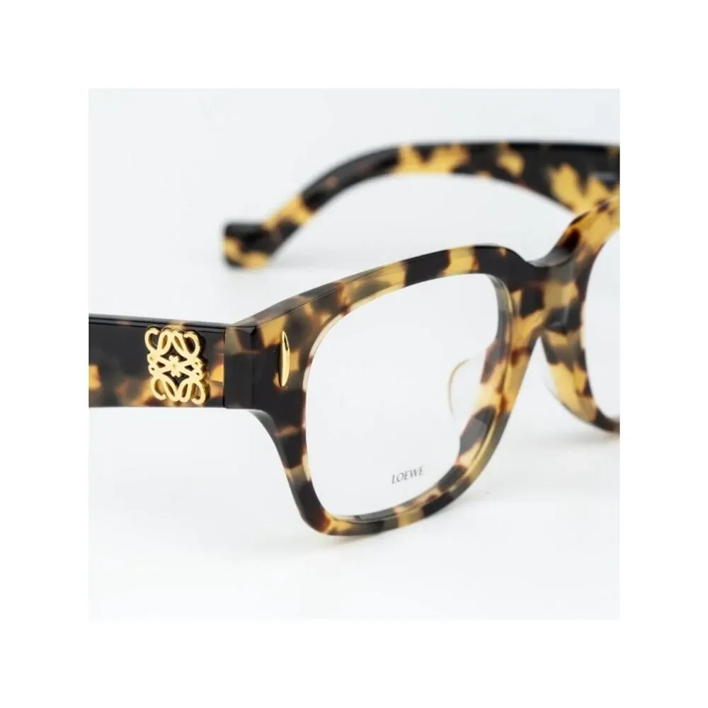 Loewe Women Eyeglasses Brown Havana Square LW50091F 056 NEW AUTHENTIC